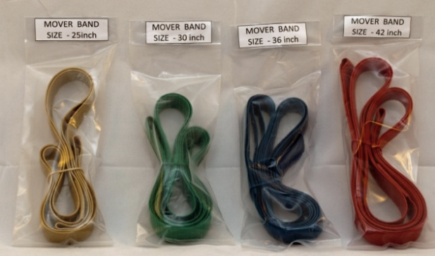 Furniture Bands (rubber moving bands) used for securing moving blankets, pallets, appliances or furniture while moving.